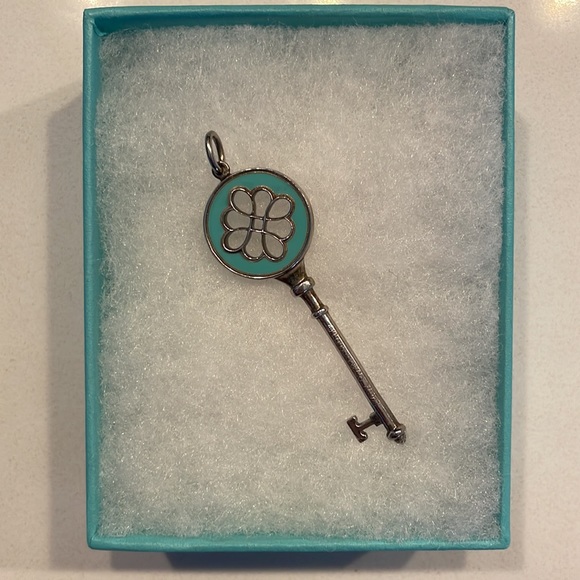 Tiffany and Co. Blue Enamel Knot Key Pendant - Picture 2 of 2